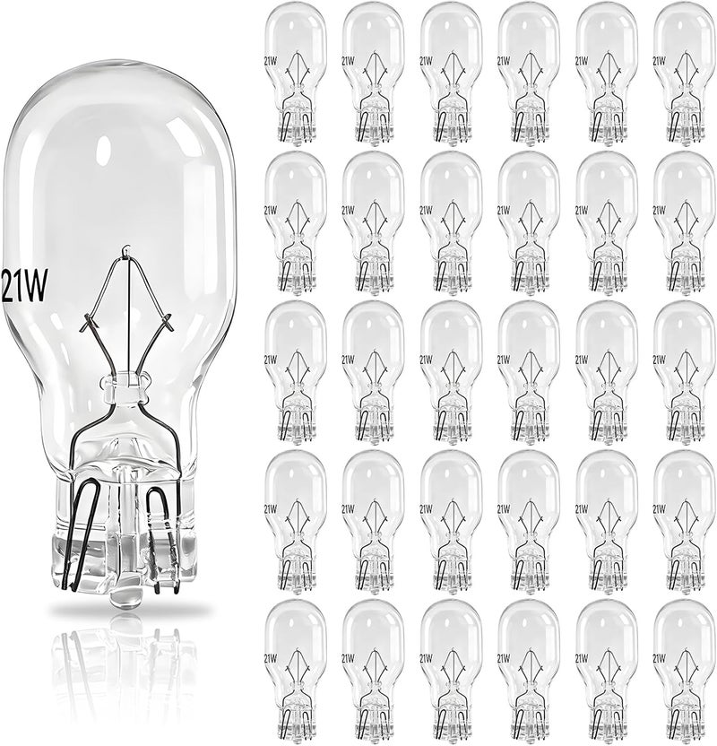 Joworthy 30 Pcs 54766 912 Bulb for Auto RV Marine Camper 12V 21W T15 Replacement 912 Interior Light Bulbs for License Plate Side Marker - Image 1